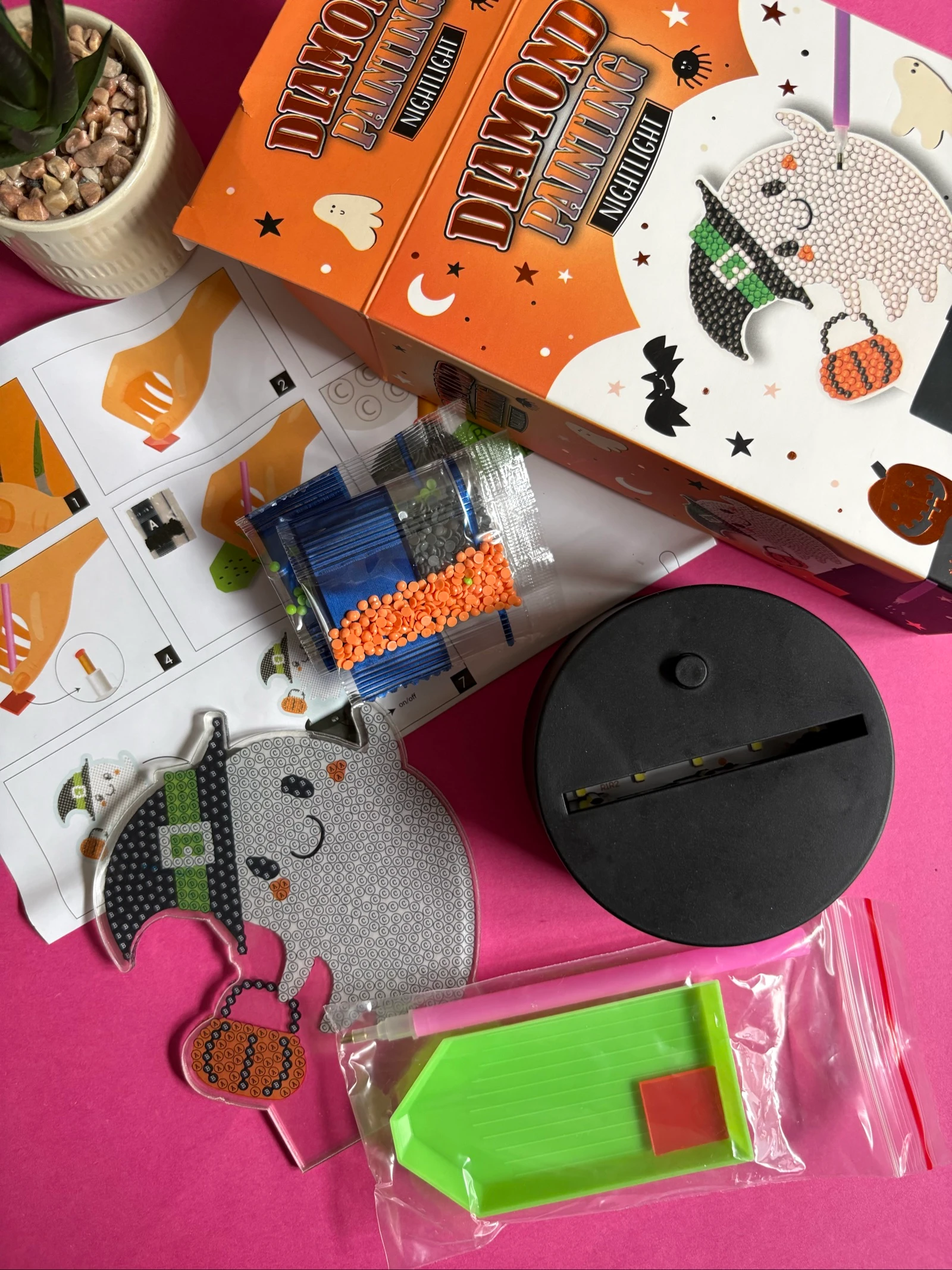 Kit de Pintura de Diamante - Veilleuse Fantôme Halloween – photo 3